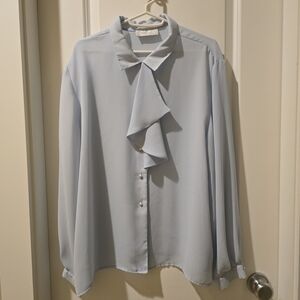 Elegant Light Blue Women's Tunic Top